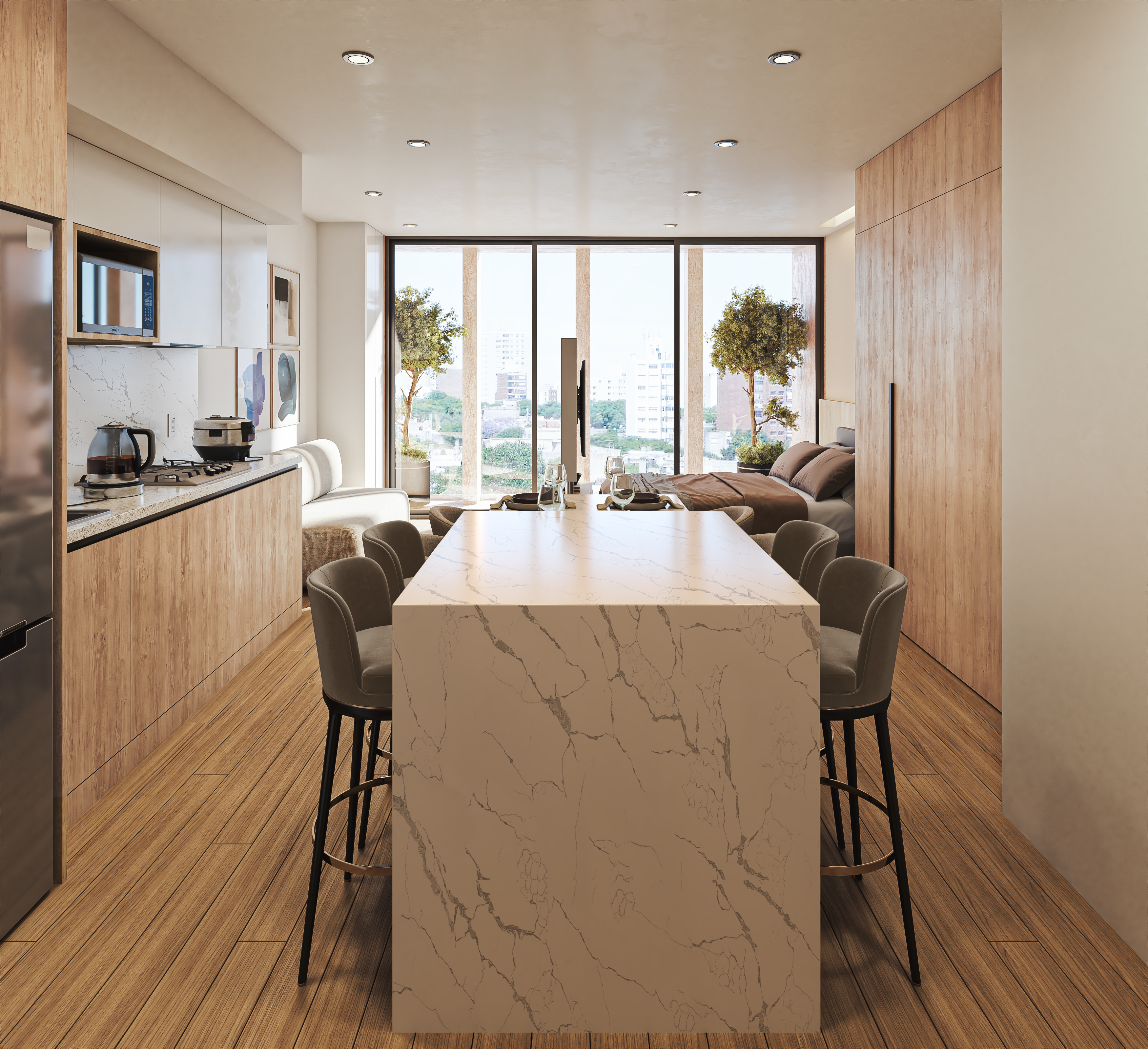 Vista del render de la constructora GDC Desarrollos